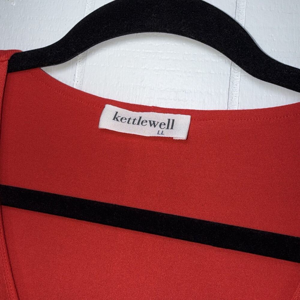 Ketttlewell Women’s Layered V Neck Long Sleeve Top Red Size LL (16) - Picture 5 of 6
